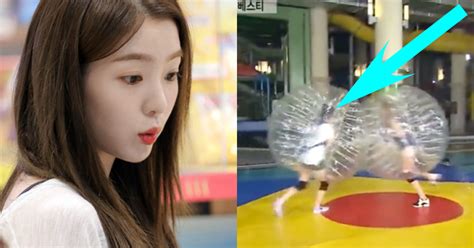 red velvet s irene is too small for wrestling games…watch her go flying koreaboo