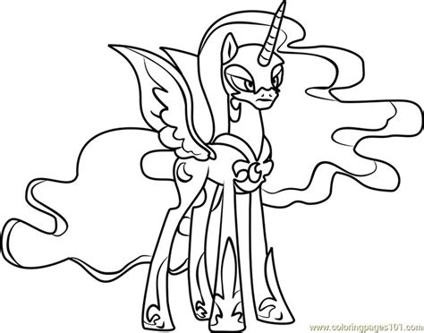 When you're done with these, we have more my little pony coloring pages, including apple jack, twilight sparkle, pinkie pie, fluttershy, rainbow dash, and the equestria girls. Nightmare Moon Coloring Pages | My little pony coloring ...