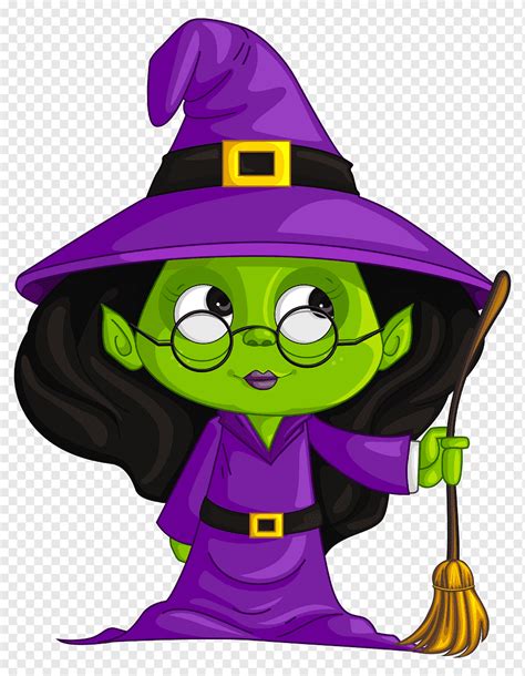 Bruja Verde Brujeria Bruja Morada Feliz Halloween Violeta Color