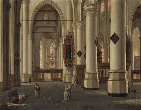 Dutch School 17th Century Gothic Church Interior Mutualart
