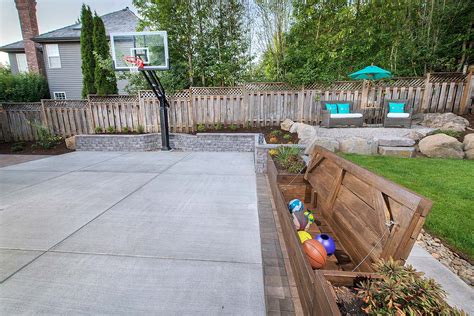 Diy Backyard Basketball Court Pavers Outdoor Sport Courts Outdoor