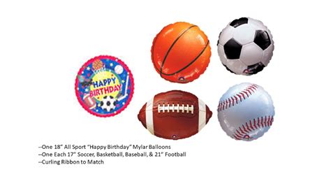 All Sport Balloons Sports Party Balloons