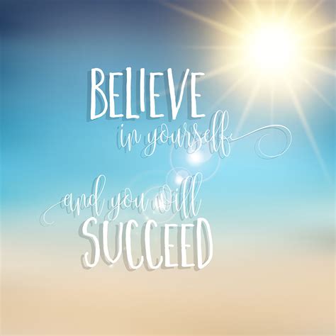 Believe In Yourself Inspirational Quote Background