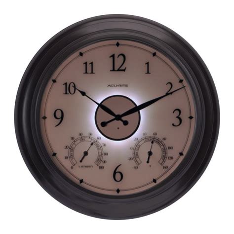 Weather Instruments Acurite 75473 24 Inch Weathered Black Wall Clock