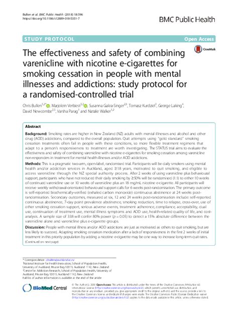 pdf the effectiveness and safety of combining varenicline with nicotine e cigarettes for