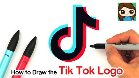 How To Draw Tik Tok Logo Easy For Beginners Easy Doodle Art Simple Images
