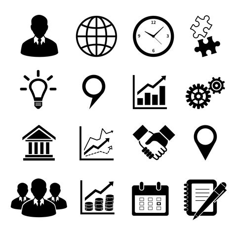 Business Icons Set For Infographics 429656 Vector Art At Vecteezy