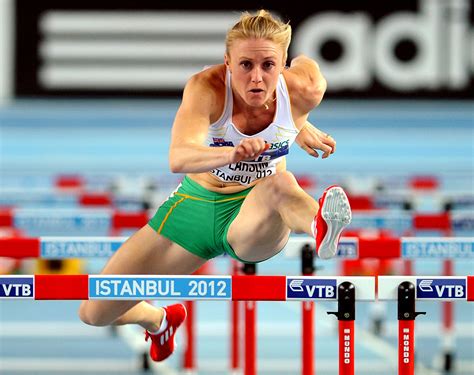 Australias Sally Pearson Competes In Heat 1 During The Womens 60m