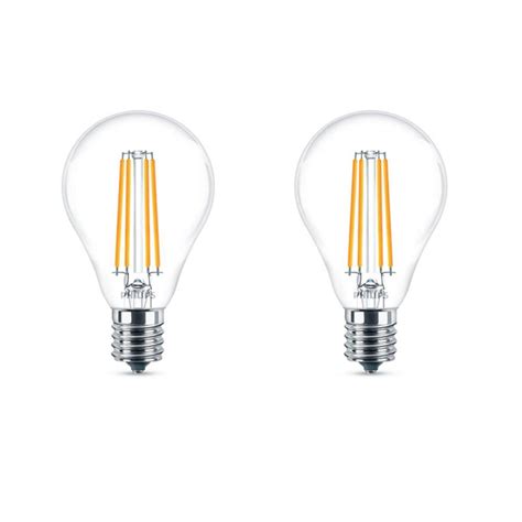 The cost per bulb for leds may vary. Philips 60-Watt Equivalent A15 Dimmable LED Light Bulb Soft White (2-Pack)-477794 - The Home Depot
