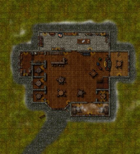 Dnd Tavern Map Tavern Map Battle Maps Half Pint Fantasy Version Rpg Dnd Reddit X Dungeon