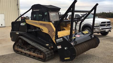 2009 Asv Pt100 With Gyro Trac 500 Mulcher Head Youtube