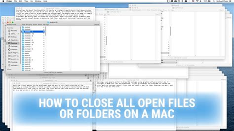 How To Close All Open Files Or Folders On A Mac Youtube