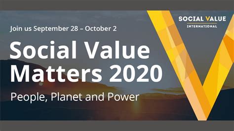 Social Value Matters 2020 People Planet And Power Youtube