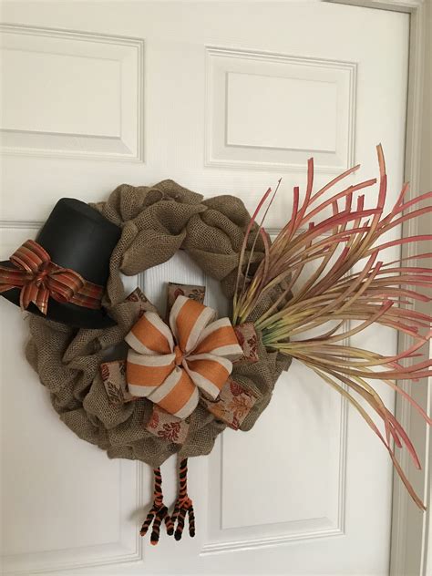 Maybe you would like to learn more about one of these? Thanksgiving Turkey Wreath Burlap wreath, pilgrim hat ...