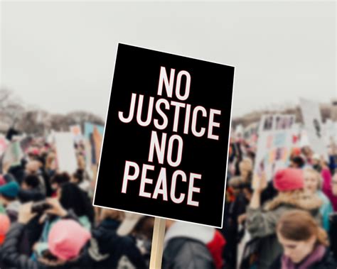 No Justice No Peace Printable Poster Digital Download Etsy