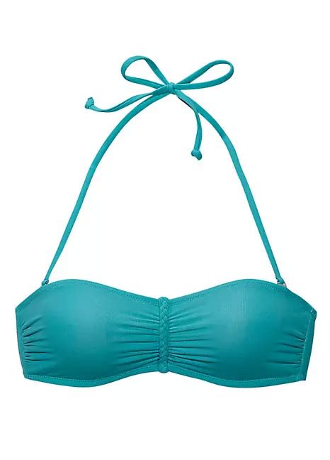 Turquoise Underwired Bandeau Bikini Top By Buffalo Swimwear365