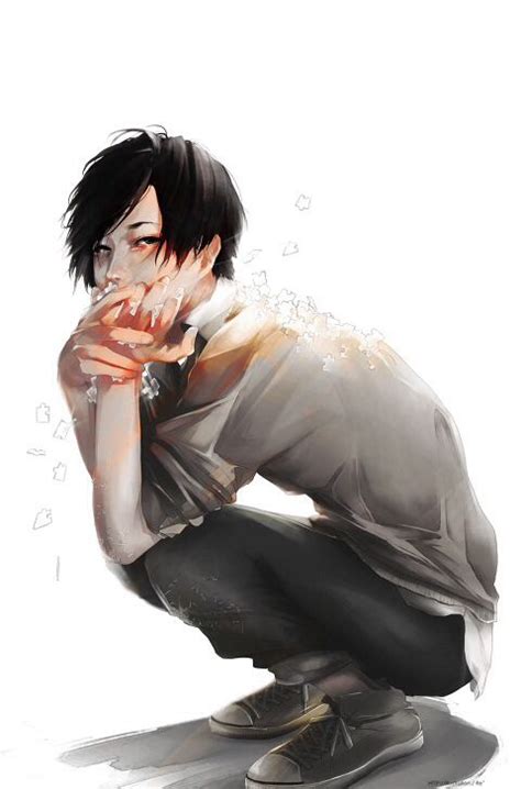Image About Boy In Monochrome And Illustration By Noy Anime Anime