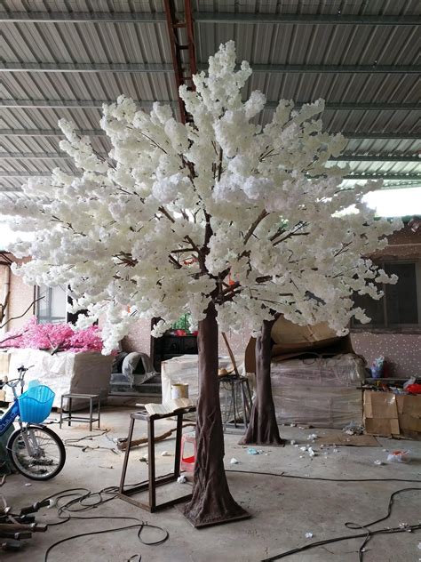 Artificial Plants 4 Meter White Cherry Blossom Tree Buy Silk Cherry