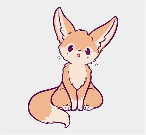 Fennecfox Fox Cute Kawaii Animal Naomilord Freetoedit Drawing