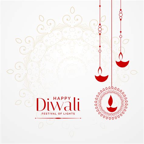 Hanging Diwali Diya Lovely Festival Background Download Free Vector