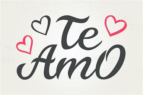 Premium Vector Hand Drawn Typography Lettering Te Amo I Love You In