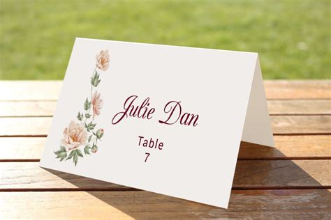 Free Printable Wedding Table Cards