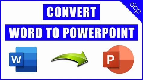 How To Convert Word Document To Powerpoint File Youtube