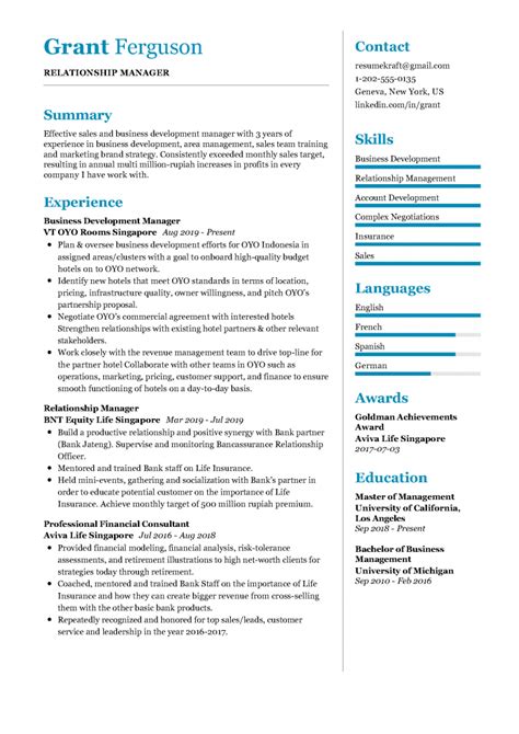 You can discover this information from the team leader job description that they published for the role. Relationship Manager Resume Sample in 2020 - ResumeKraft