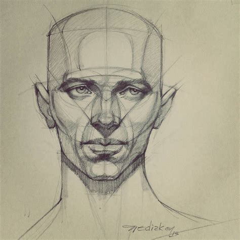 Male Portrait Figure Drawing Art And Collectibles Drawing And Illustration