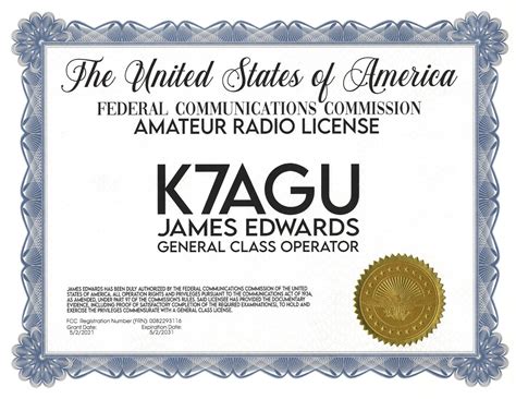 premium fcc amateur radio license print ham radio license certificate ebay