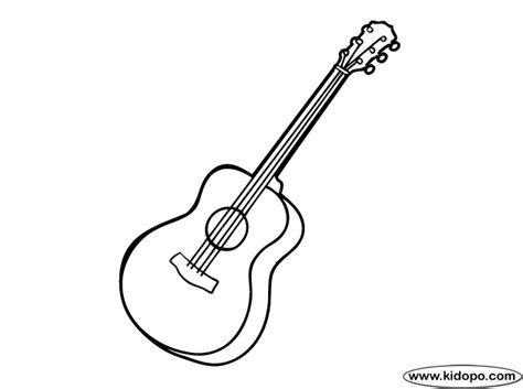 11 guitar coloring pages for kids - Print Color Craft