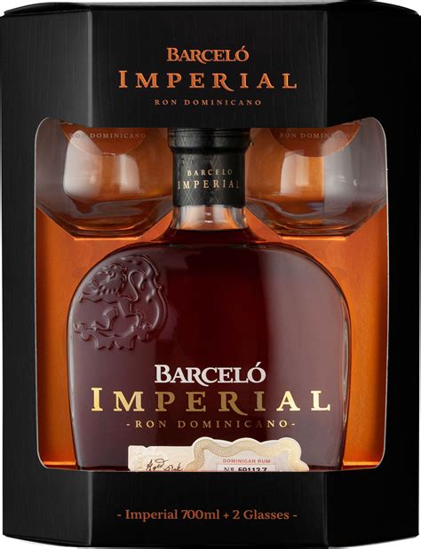 rum ron barcelo imperial 2 szklanki zestaw prezentowy