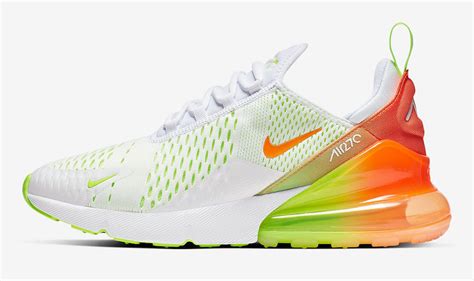 Volt And Orange Shine On This Gradient Nike Air Max 270 •