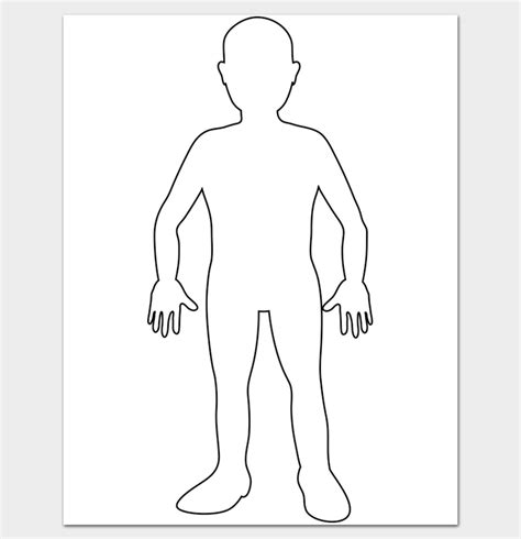 12 Human Body Outline Templates In Word And Pdf Doc Formats