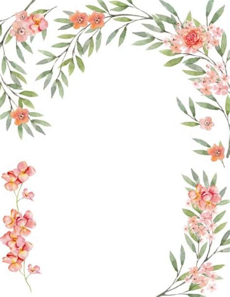 Free Flower Border Template Personal And Commercial Use Flower Border
