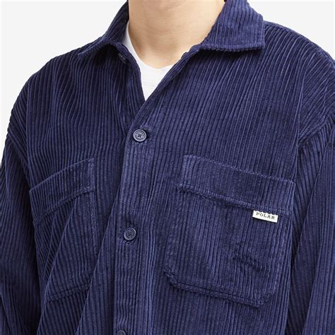 Polar Skate Co. Big Boy Corduroy Overshirt Dark Blue | END.