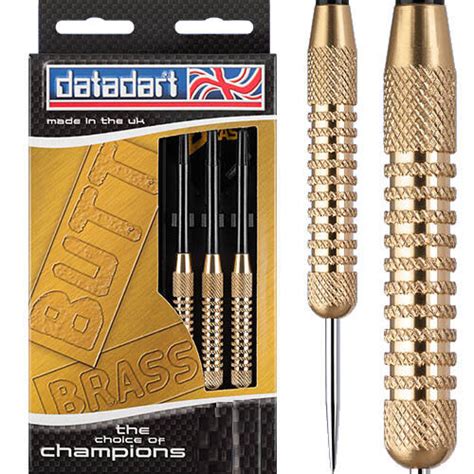 Datadart Butt Brass Darts Set Steel Tip Brass Knurled 18g Ebay