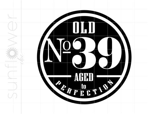 Old Number 39 Svg Clipart 39th Cut File For Cricut Old No Etsy Uk