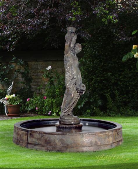 Hand Carved Marble Rebecca At Well Fountain For Garden Youfine