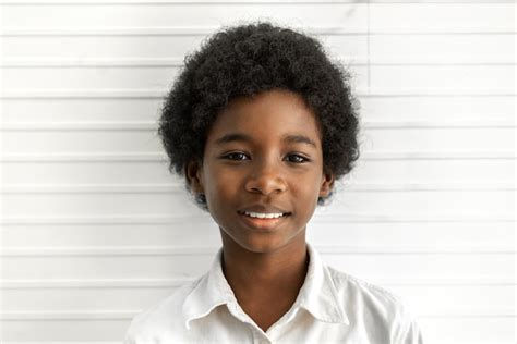 Premium Photo Portrait Of Cute Adorable Little African American Boy