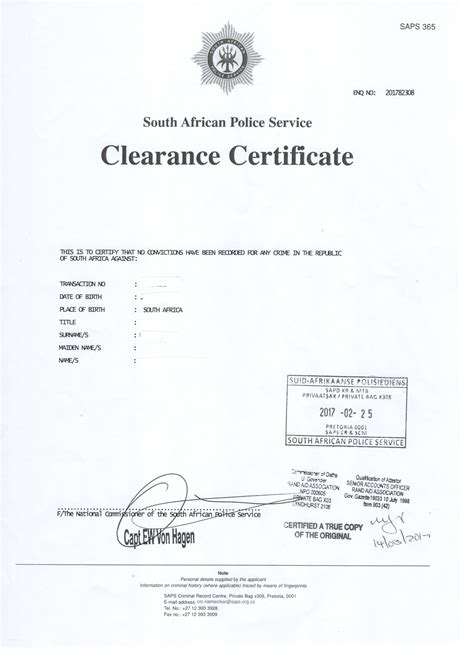 Aclipse South African Document Examples