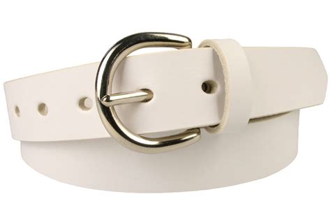 Womens White Leather Belt Full Grain Leather Belt Designs