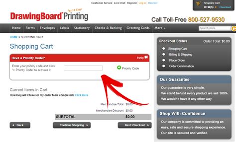 Do not enter any information if there is no dollar amount listed. DrawingBoard® Printing | Priority Codes & Discounts