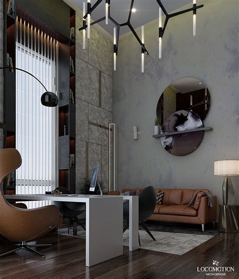 Small Office Luxury Modern On Behance With Images Interior