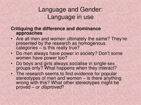 Ppt Theories Of Language And Gender Powerpoint Presentation Free