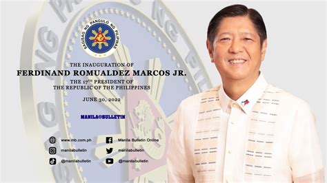 Inauguration Of Ferdinand Bongbong Marcos Jr The 17th President Of