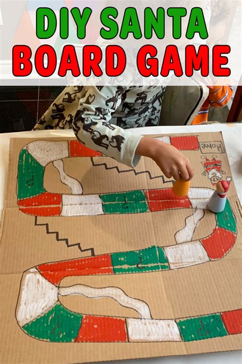 Diy Santa Board Game For Christmas Happy Toddler Playtime