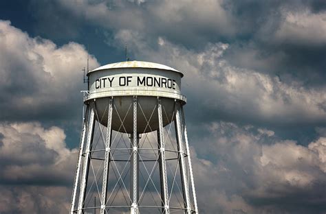 City Of Monroe Water Tower Photograph By Eugene Campbell Pixels