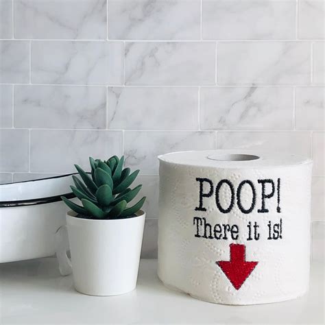 Poop There It Is Funny Joke Toilet Paper The Writings On The Roll