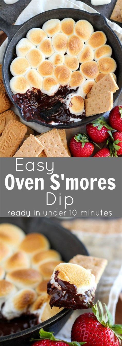 Easy Oven S Mores Dip Chocolate Recipes Easy Diy Easy Recipes Diy